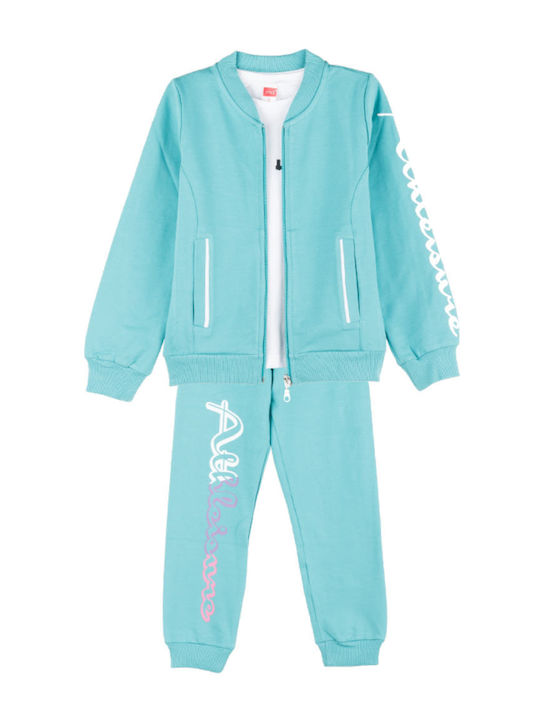 Joyce Kids Sweatpants Set Turquoise 2pcs Girls