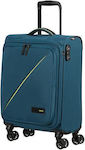 American Tourister Cabin Travel Bag Harbor Blue with 4 Wheels Height 55cm