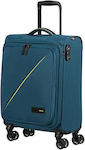 American Tourister Βαλίτσα Ταξιδιού Καμπίνας Harbor Blue με 4 Ρόδες Ύψους 55εκ.