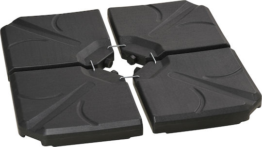 Outsunny Stand de umbrelă din Plastic Negru 103x103x8.3cm 4buc