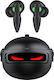 Recci Helmet In-ear Bluetooth Handsfree Ακουστικά με Θήκη Φόρτισης Μαύρα