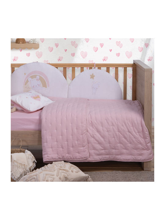 Nef-Nef Pătură pentru bebeluși Bumbac Shy Pink 80x110cm