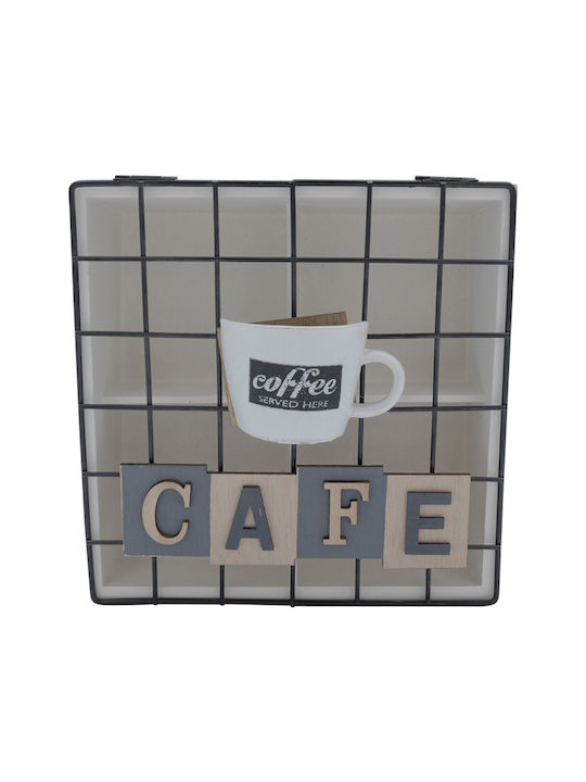 Uncle George Uncle George Sugar Coffee Tea Storage Box with Lid Wooden Brown 17.5x7.5x17cm 1 Piece