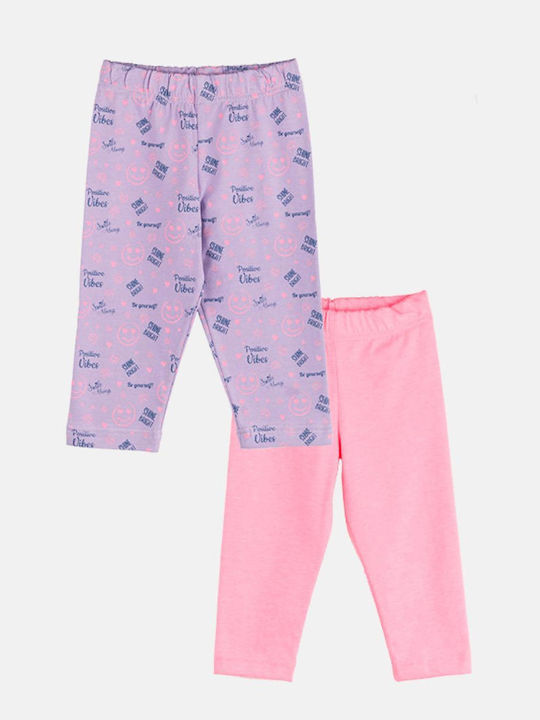 Joyce Kids Leggings Set Capri Pink