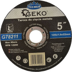 Geko Cutting Disc Metal Hole Diameter 125mm 10pcs