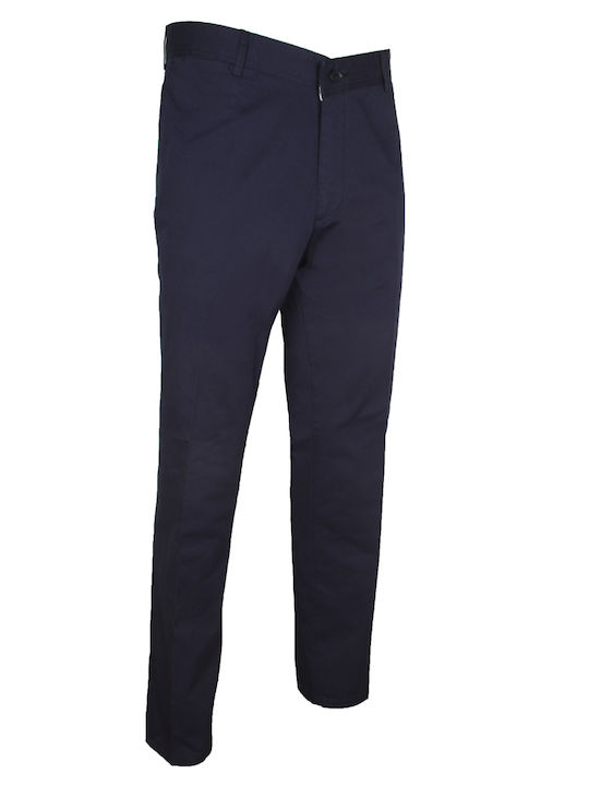 Stefansxxl Men's Trousers Chino Elastic in Loose Fit Blue