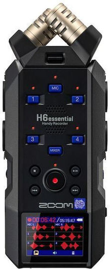 Zoom Recorder Stereo Ψηφιακός Φορητός Εγγραφέας Μπαταρίας/Ρεύματος για Εγγραφή σε Κάρτα Μνήμης με Διάρκεια Εγγραφής 10 Ώρες και Phantom Power