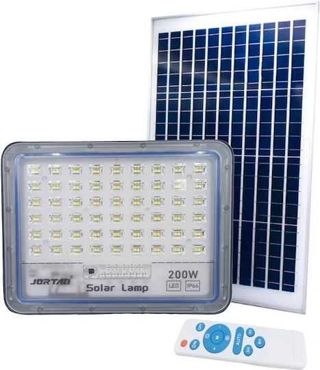 Jortan Στεγανός Ηλιακός Προβολέας LED 200W Μπλε WiFi με Τηλεχειριστήριο IP66