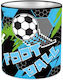 Metal Pencil Case Football 11x10cm.