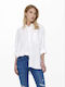 Only Women's Linen Long Sleeve Shirt Ecru