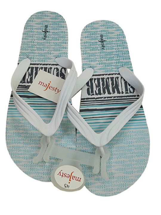 Majesty Men's Flip Flops Light Blue