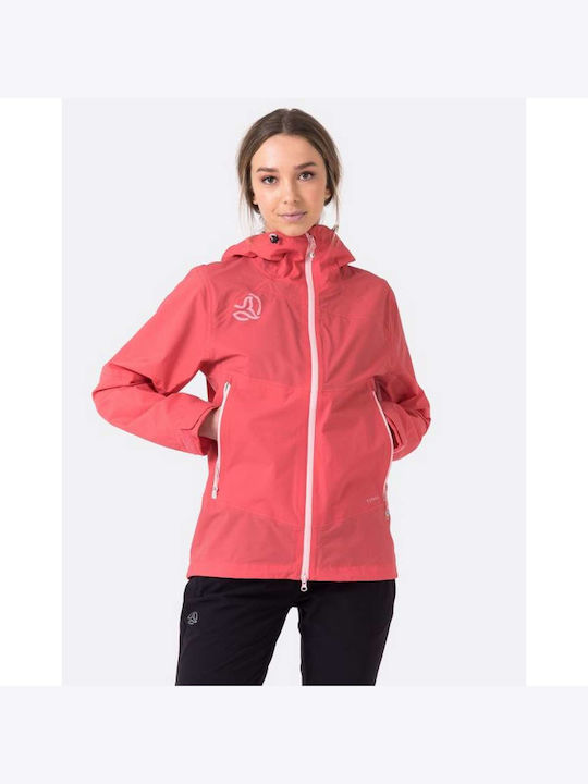 Ternua Women's Hiking Lifestyle Jacket with Hood Red