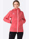 Women's for Hiking Short Lifestyle Jacket for Spring or Autumn with Hood Red