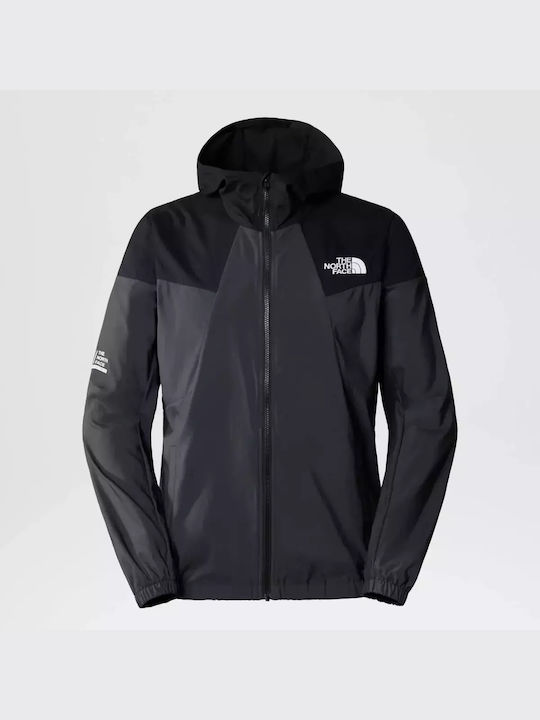 The North Face Geacă pentru bărbați Impermeabil și rezistent la vânt Γκρι/μαύρο