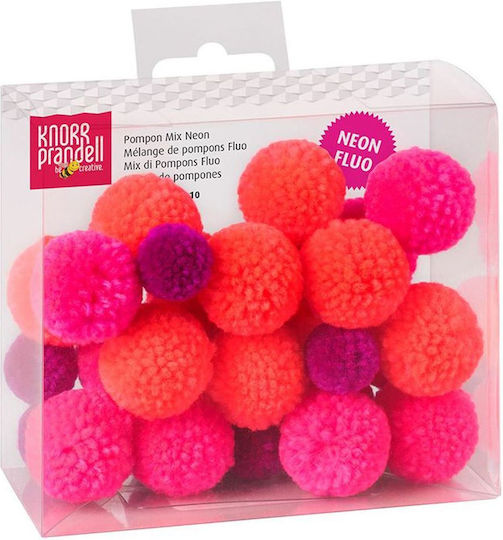 Knorr Prandell Pom Pom Craft Red Set of 30pcs