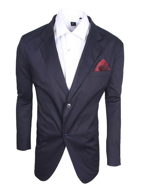 Stefansxxl Men's Summer Suit Navy Blue