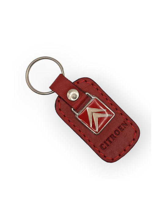 Keychain Leather Red