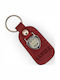 Keychain Leather Red