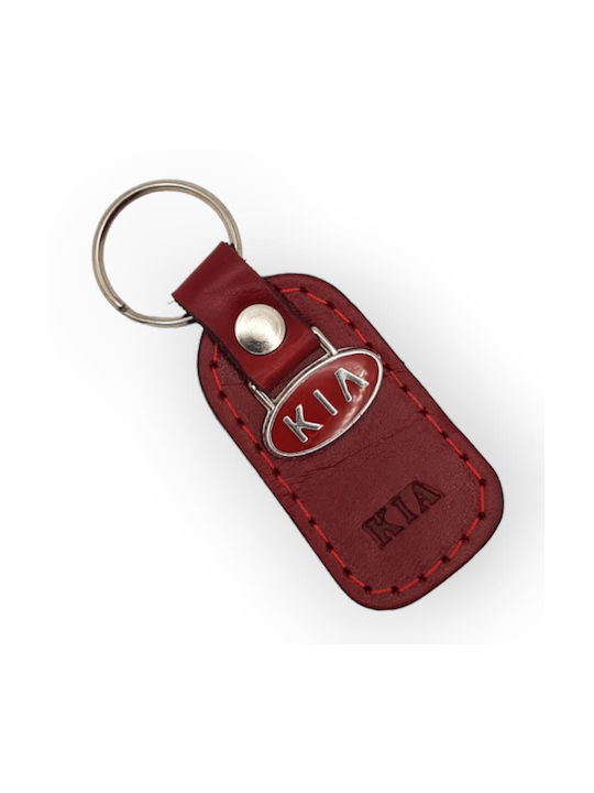 Keychain Leather Red