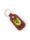 Keychain Piele Cafenea