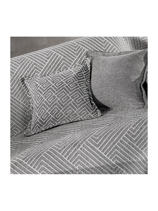 Guy Laroche Goya Sofa Throw 2 Seater Chenille 180x250cm Smoke