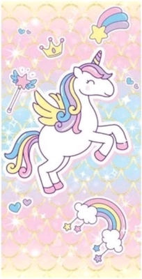 Tatu Moyo Kids Beach Towel Pink Unicorns 140x70cm