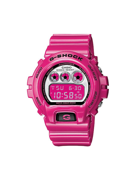 Casio Digital Watch Battery with Pink Rubber Strap