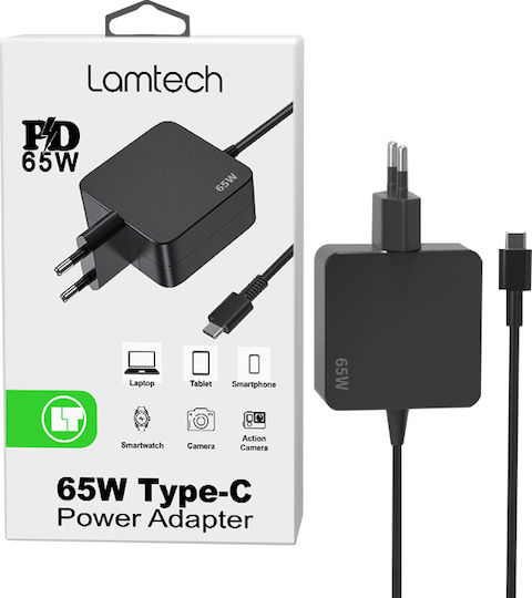 Lamtech USB-C Universal Laptop Charger 65W with Power Adapter
