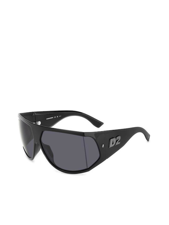 Dsquared2 Men's Sunglasses with Black Plastic Frame and Black Lens D2 0124/S ANS/IR