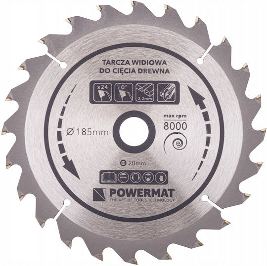 Powermat Диск за рязане с 24 Зъба 185мм