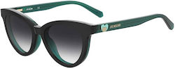 Moschino Women's Acetate Cat Eye Eyeglass Frame with Clip-On Green Moschino Women's Acetate Cat Eye Eyeglass Frame with Clip-On Green