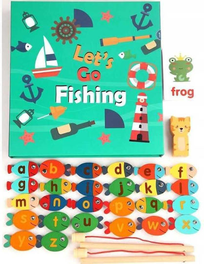 MalPlay Jucărie De Lemn De Pescuit Montessori Game Fishing Pentru 3+ Ani