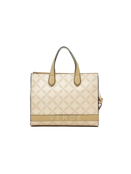 Verde Damen Tasche Hand Beige