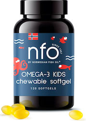 NFO Оmega-3 Kids Κατάλληλο για Παιδιά με Βιταμίνη D 120 μασώμενες ταμπλέτες
