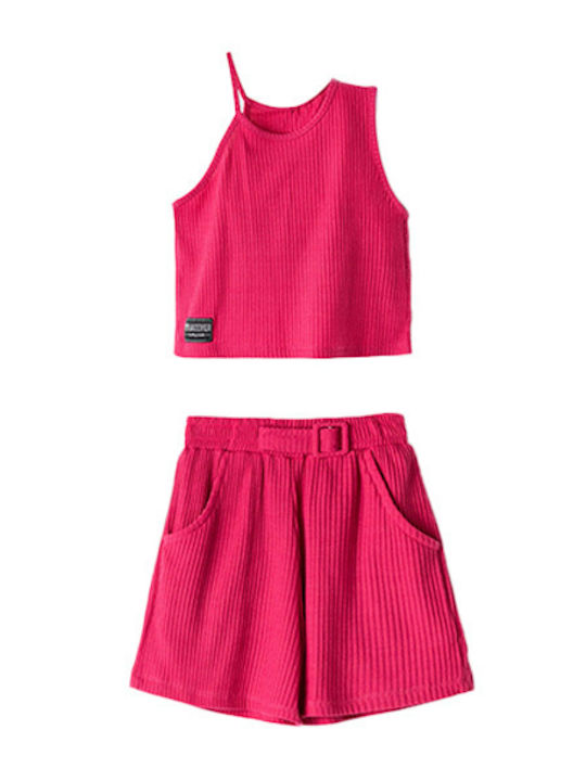 Εβίτα Kids Set with Shorts Summer 2pcs crimson