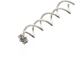 Διακοσμητικό Τσιμπιδάκι Μαλλιών Ασημί με Λουλού...
