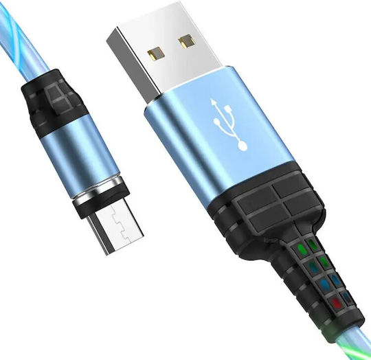 Hoco U90 Редовен USB 2.0 до микро USB кабел Син 1м (549070) 1бр