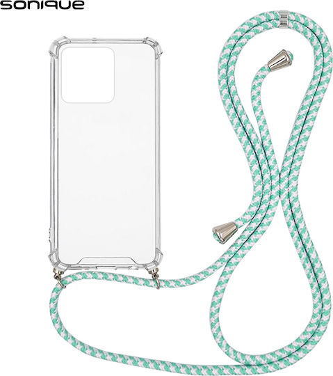 Sonique Rainbow Задна корица Силикон с Каишка Тюркоазен (Realme C51 / Realme C53)