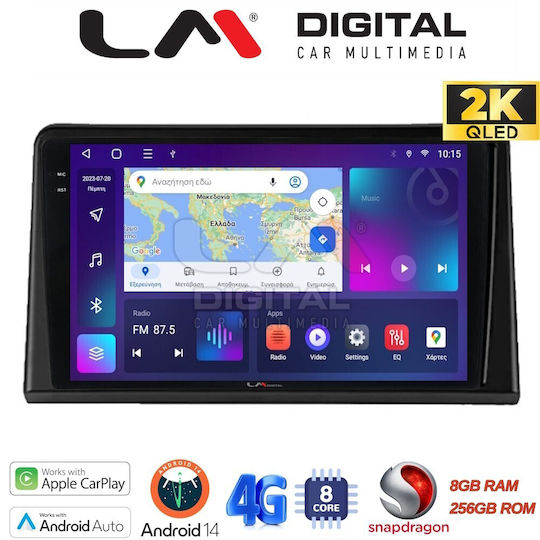 LM Digital Ηχοσύστημα Αυτοκινήτου για Renault Express 2023 > (Bluetooth/USB/WiFi/GPS/Apple-Carplay/Android-Auto) με Οθόνη Αφής 9.5"