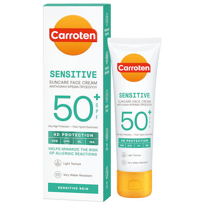 Carroten Sensitive Αντηλιακή Κρέμα Προσώπου SPF50+ 50ml