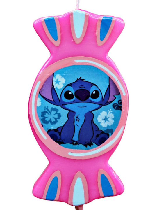 Easter Candle Gerakis Stitch Pink 19x10x2cm Candy Print 001601-q