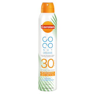 Carroten Coconut Dreams Waterproof Crema protectie solara pentru Corp SPF30 în Spray 200ml