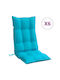 vidaXL Waterproof Garden Chair Cushion with Backrest Turquoise 6 Pieces 50x120cm