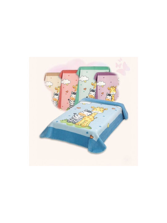 Bunny Bebe Spanish Baby Blanket Cot Velvet Beige 110x140cm