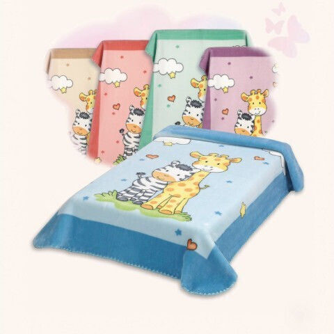 Bunny Bebe Одеяло Испания Детско Легло Велур Бежово 110x140см