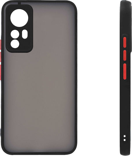 Sonique Color Button Bumper Σιλικόνης / Πλαστικό Μαύρο (Xiaomi 12 Lite)