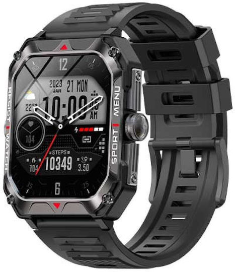 Lamtech LAM113485 47mm Smartwatch με Παλμογράφο (Μαύρο)