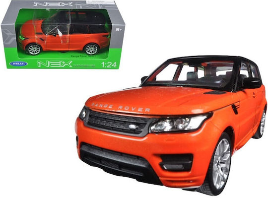 Welly Modeling Figure Car Orange in Scale 1:24