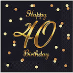 Napkins 40th Birthday Party Napkins 20 pcs