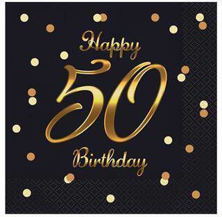 Party Napkins 50th Birthday 20 pcs